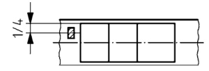 Sample position for non-alloy steel plate, nominal thickness ≤ 50 mm