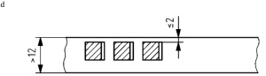 Impact test piece position for nominal thickness > 12 mm